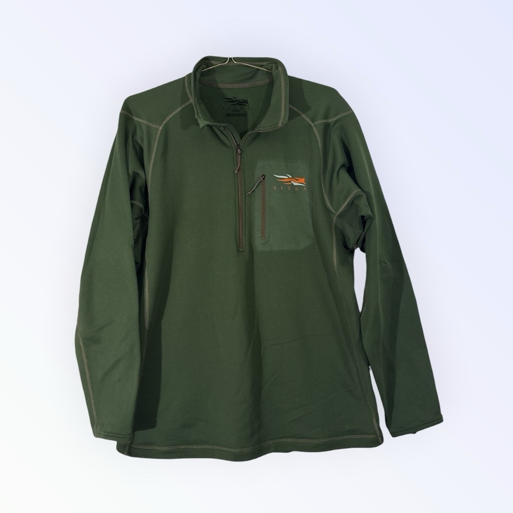 Sitka Core Heavyweight 1/4 Zip Mens XL GREEN HUNTING OUTDOOR